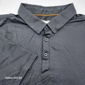 Modern Ambition Delightfully Technical Gray Polo Shirt Men's Size L/G